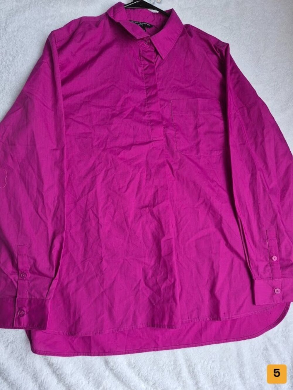 French Connection Button Down Shirt Size M Magenta